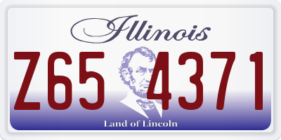 IL license plate Z654371