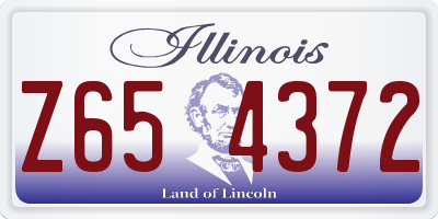 IL license plate Z654372