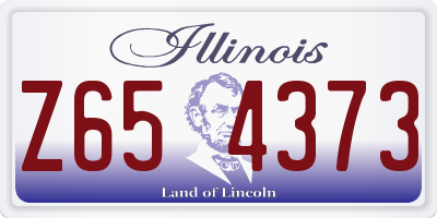 IL license plate Z654373