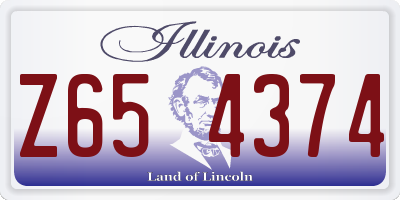 IL license plate Z654374