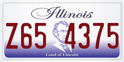 IL license plate Z654375