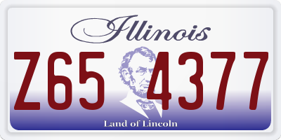 IL license plate Z654377