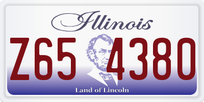 IL license plate Z654380