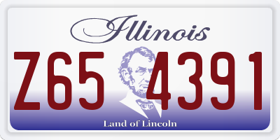 IL license plate Z654391