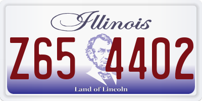 IL license plate Z654402