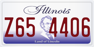 IL license plate Z654406