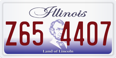 IL license plate Z654407
