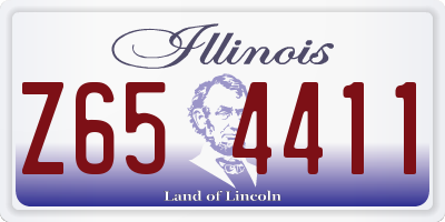 IL license plate Z654411