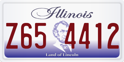 IL license plate Z654412