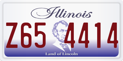 IL license plate Z654414