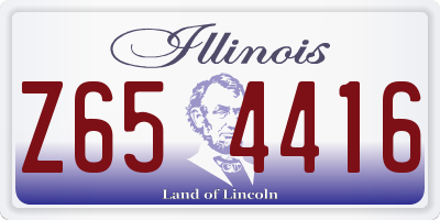 IL license plate Z654416