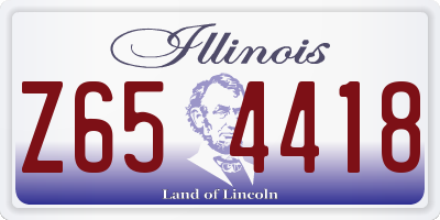 IL license plate Z654418