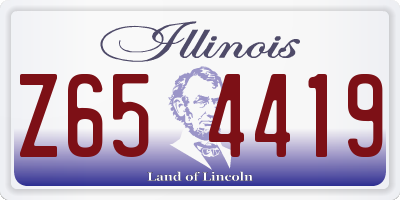 IL license plate Z654419