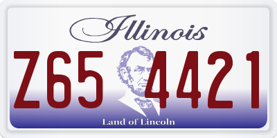 IL license plate Z654421