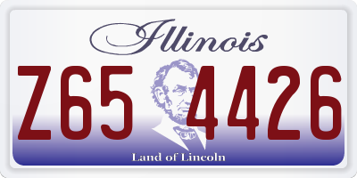 IL license plate Z654426