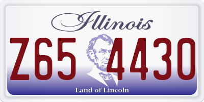 IL license plate Z654430