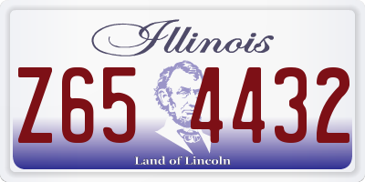 IL license plate Z654432