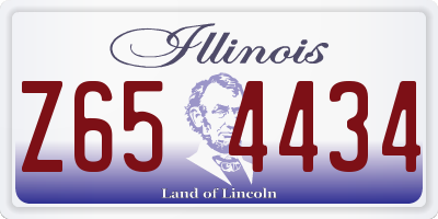 IL license plate Z654434