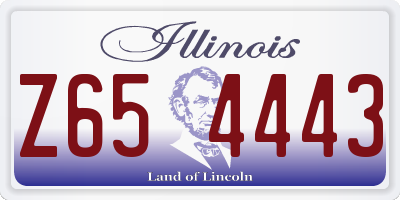 IL license plate Z654443