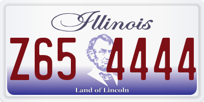 IL license plate Z654444