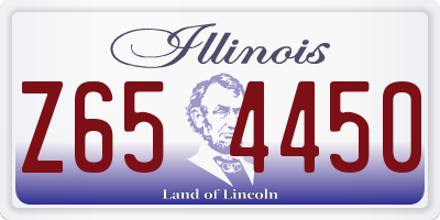 IL license plate Z654450