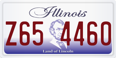 IL license plate Z654460