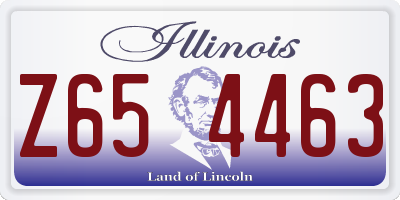 IL license plate Z654463