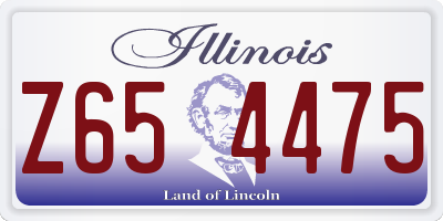 IL license plate Z654475
