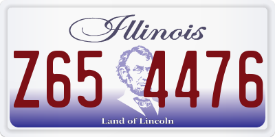 IL license plate Z654476