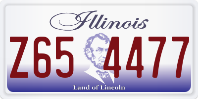 IL license plate Z654477