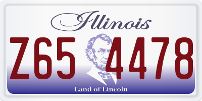 IL license plate Z654478