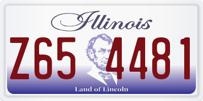 IL license plate Z654481