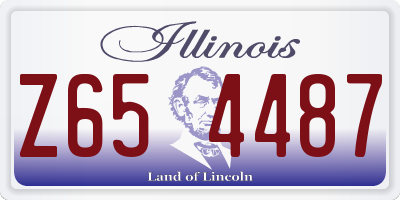 IL license plate Z654487