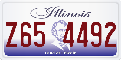 IL license plate Z654492