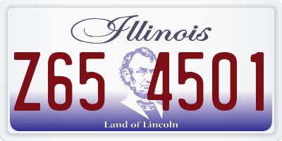 IL license plate Z654501