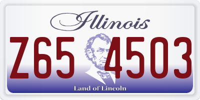 IL license plate Z654503