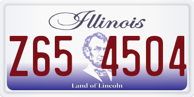 IL license plate Z654504