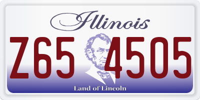 IL license plate Z654505
