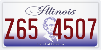 IL license plate Z654507