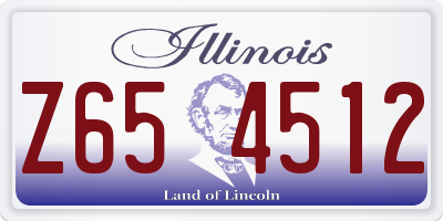 IL license plate Z654512