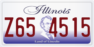 IL license plate Z654515