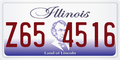 IL license plate Z654516