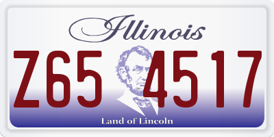 IL license plate Z654517