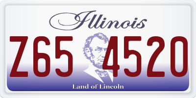 IL license plate Z654520