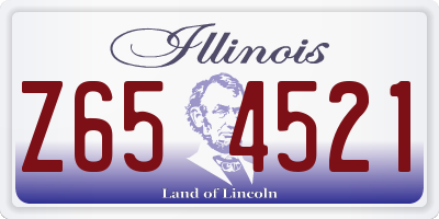 IL license plate Z654521