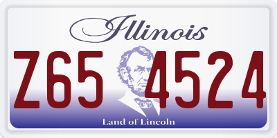 IL license plate Z654524