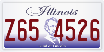 IL license plate Z654526