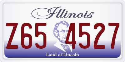 IL license plate Z654527