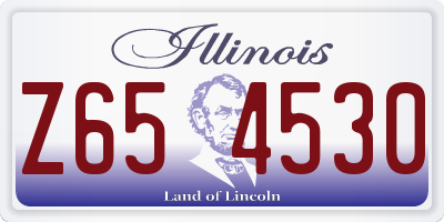 IL license plate Z654530