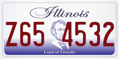 IL license plate Z654532